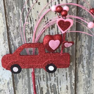 Red Truck with Hearts pick