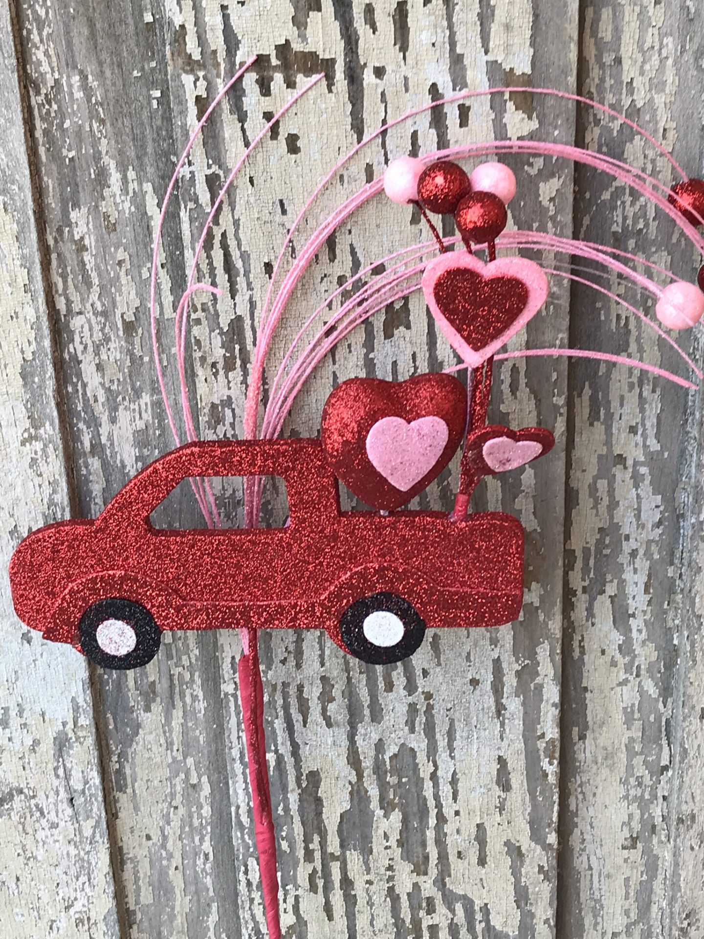 Red Truck with Hearts pick