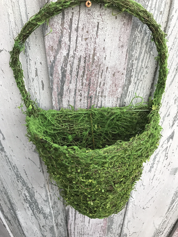 Moss covered Grapevine Wall Basket Kelea's Florals