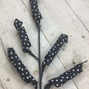 28" BLACK / WHITE Polka dot  CURLY Pick