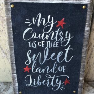 A3105_ Wood Denim My Country sign (5)