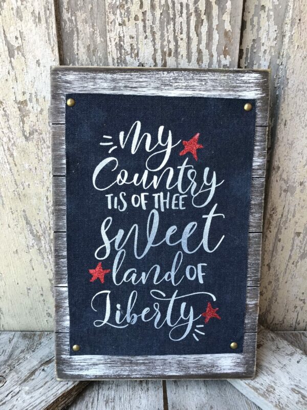 A3105_ Wood Denim My Country sign (4)