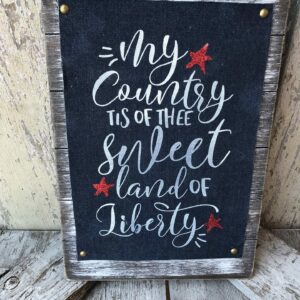 A3105_ Wood Denim My Country sign (3)