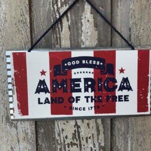 A3110 MDF Classic Americana Sign- metal- gba-landof the free (5)