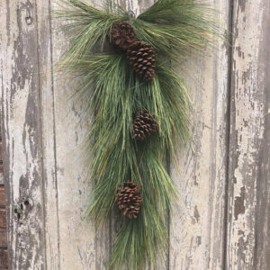 Long Needle Pine Swag with cones