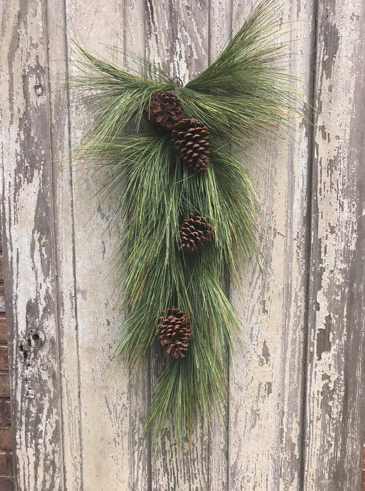 Long Needle Pine Swag with cones