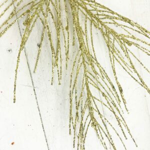 Gold Glitter Pine Stem
