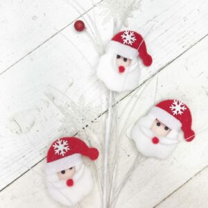 28in Red and White Felt Santa Head Stem 83661RDWT (6)