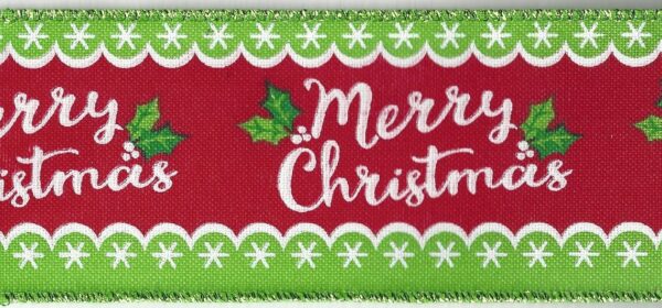 X727040-01 Green Red Merry Christmas