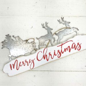 Merry Christmas Santa Sleigh sign 19415 (4)