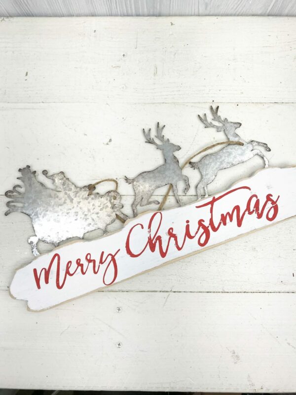 Merry Christmas Santa Sleigh sign 19415 (2)