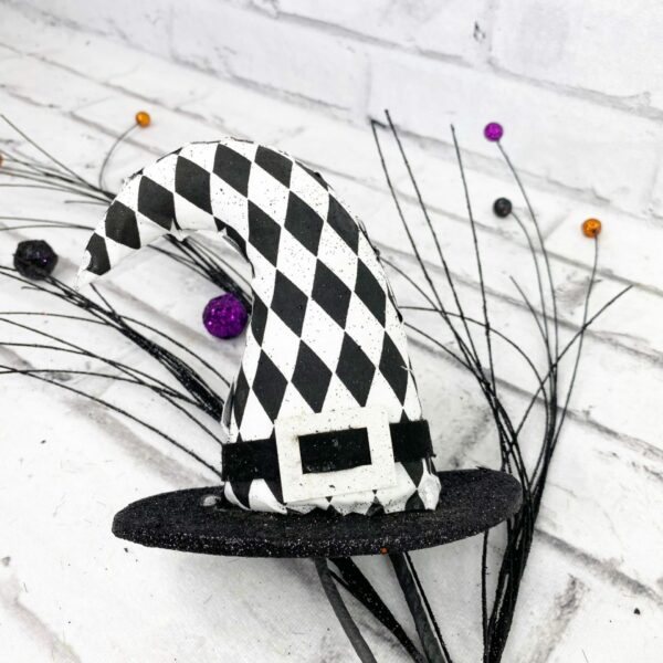 26in Halloween Harlequin Witch Hat Stem 56382HAL (9)