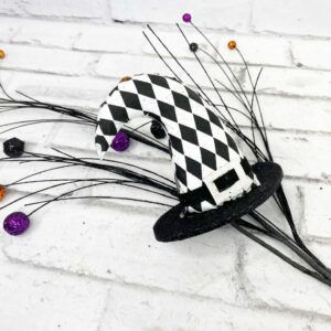 26in Halloween Harlequin Witch Hat Stem 56382HAL (5)