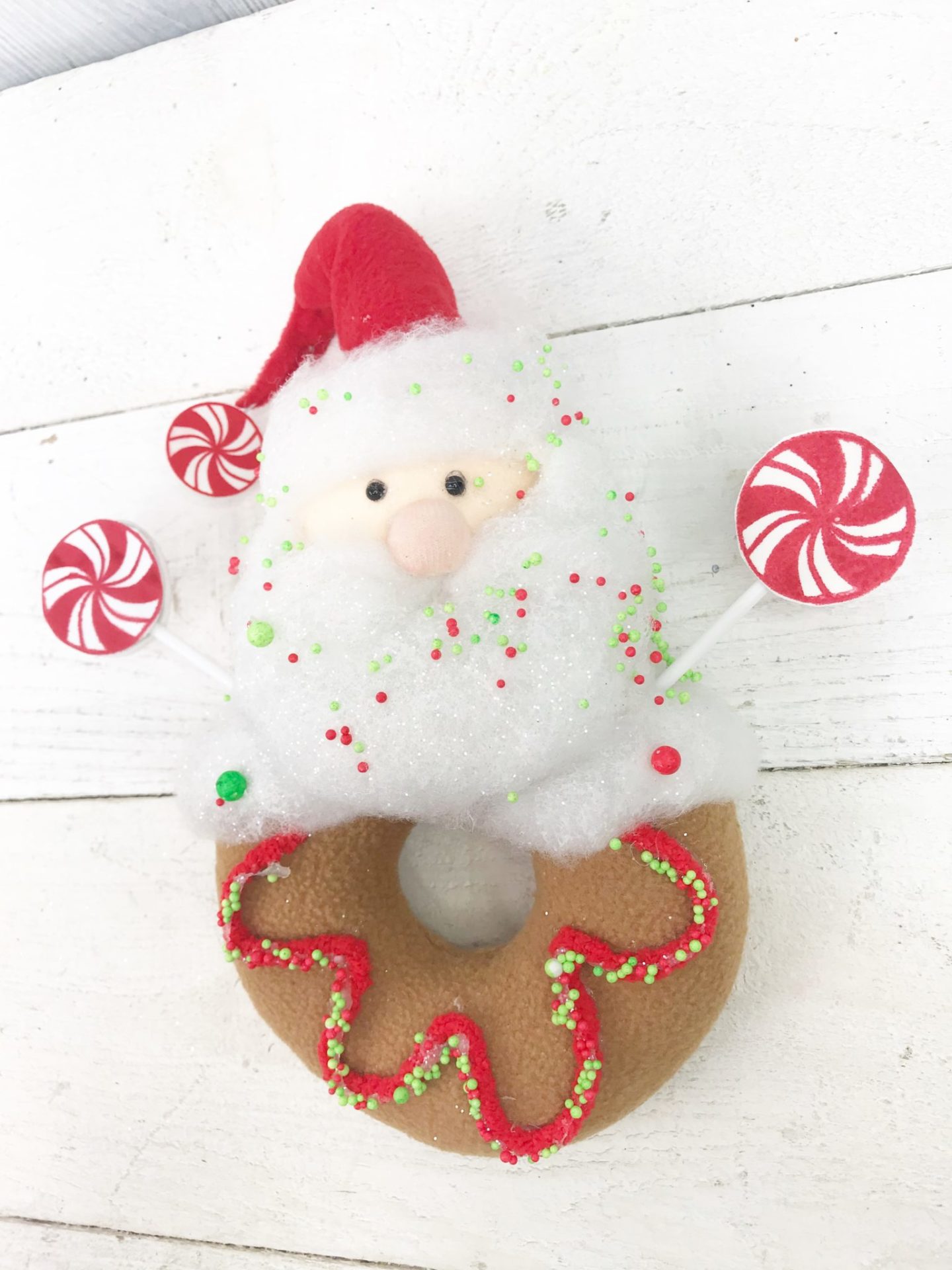 Santa Donut Ornament Kelea's Florals