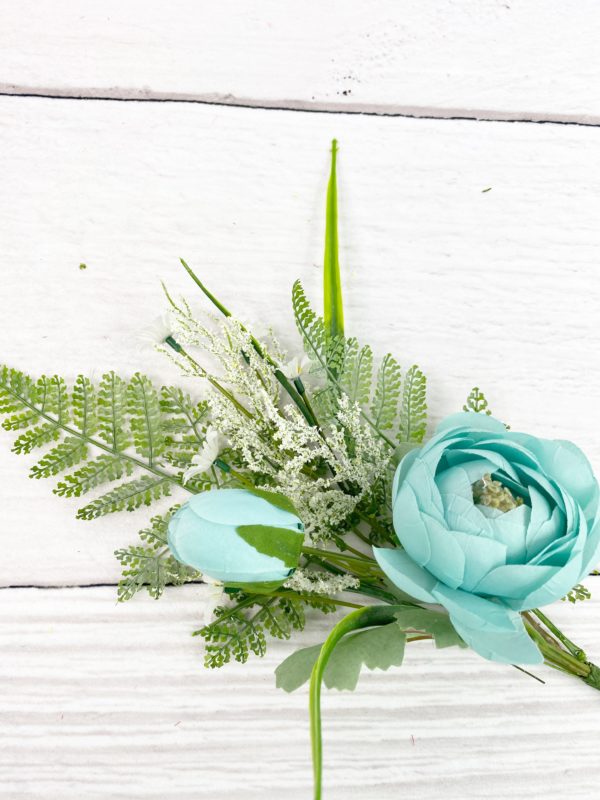 Aqua Ranunculus Fern Pick Kelea's Florals