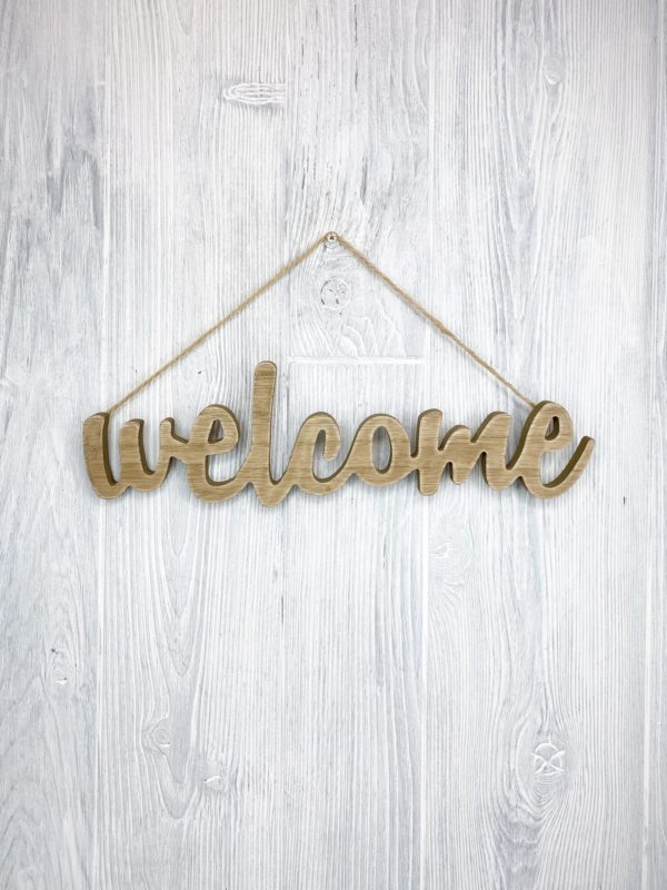 5x14x4 Wooden Welcome Sign 62732BN (3)