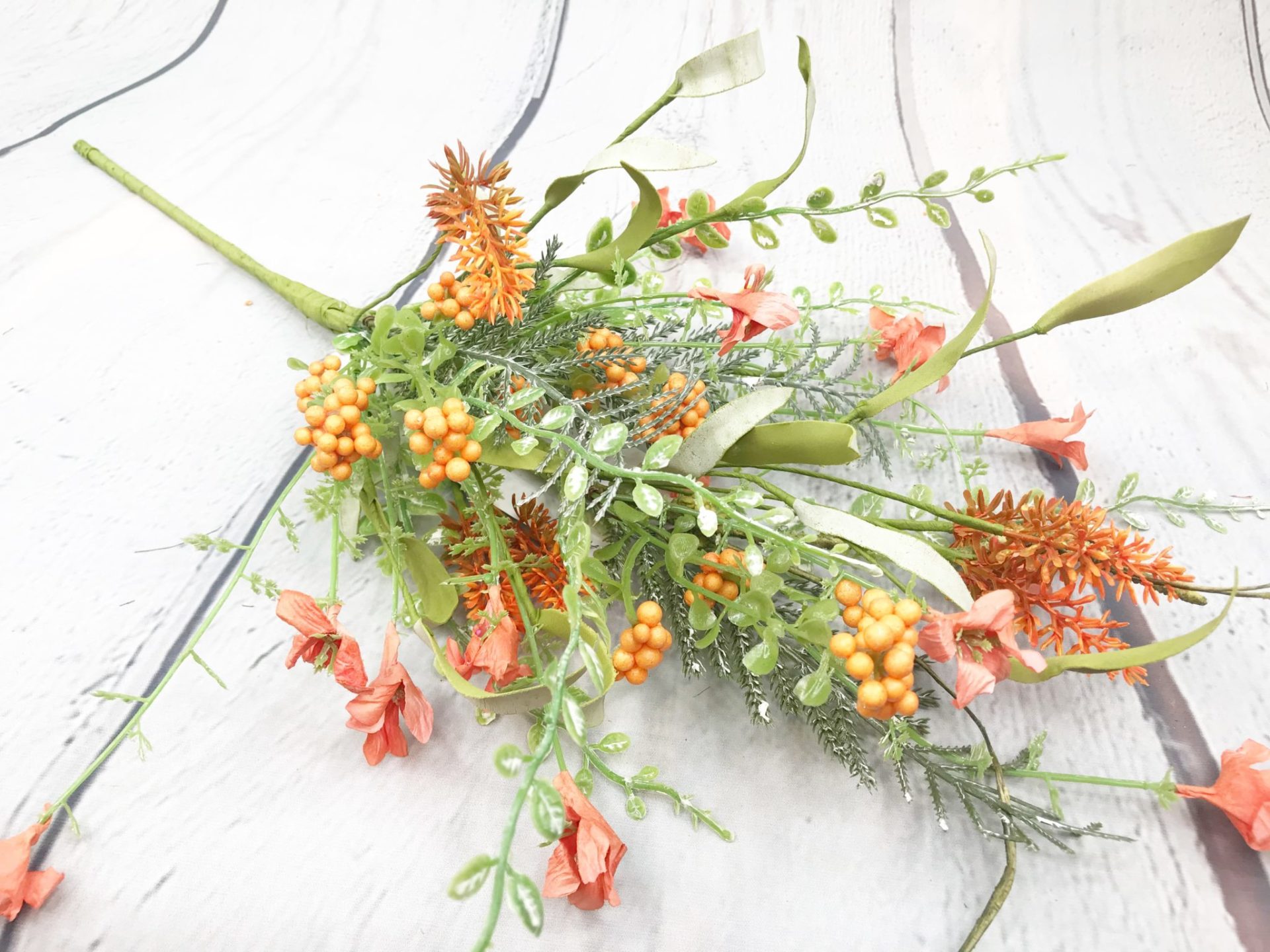 Orange Flower & Berry Stem Kelea's Florals