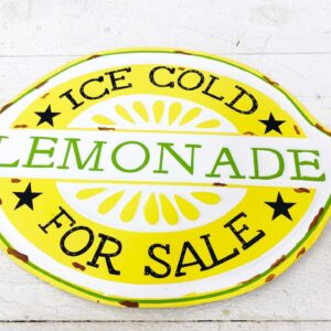Enamel ice cold lemonade wall sign E20482 (4)