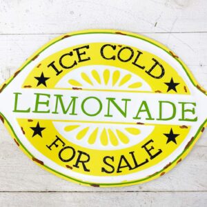 Enamel ice cold lemonade wall sign E20482 (2)