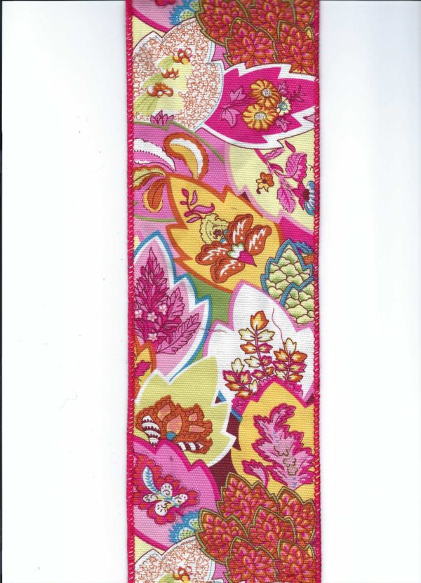 4x10YD Cotton Floral Paisley with Stipe Back & Multicolor ds18-3269-0