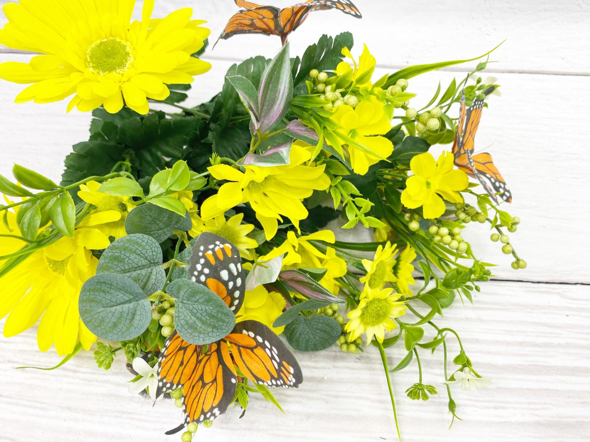 Yellow Gerber Daisy Butterfly Bush Kelea's Florals