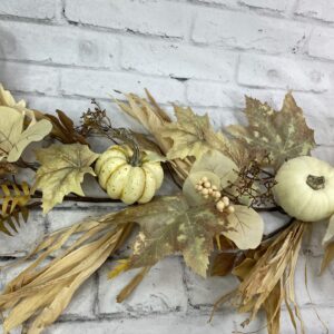 6ft Cream Pumpkin and Maple Leaves Garland 81383 (5)