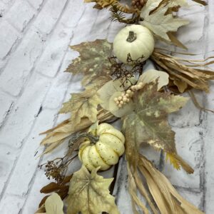 6ft Cream Pumpkin and Maple Leaves Garland 81383 (4)