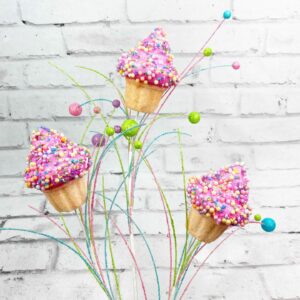 30in Pink Sprinkles Cupcake Stem 62094-PK (2)