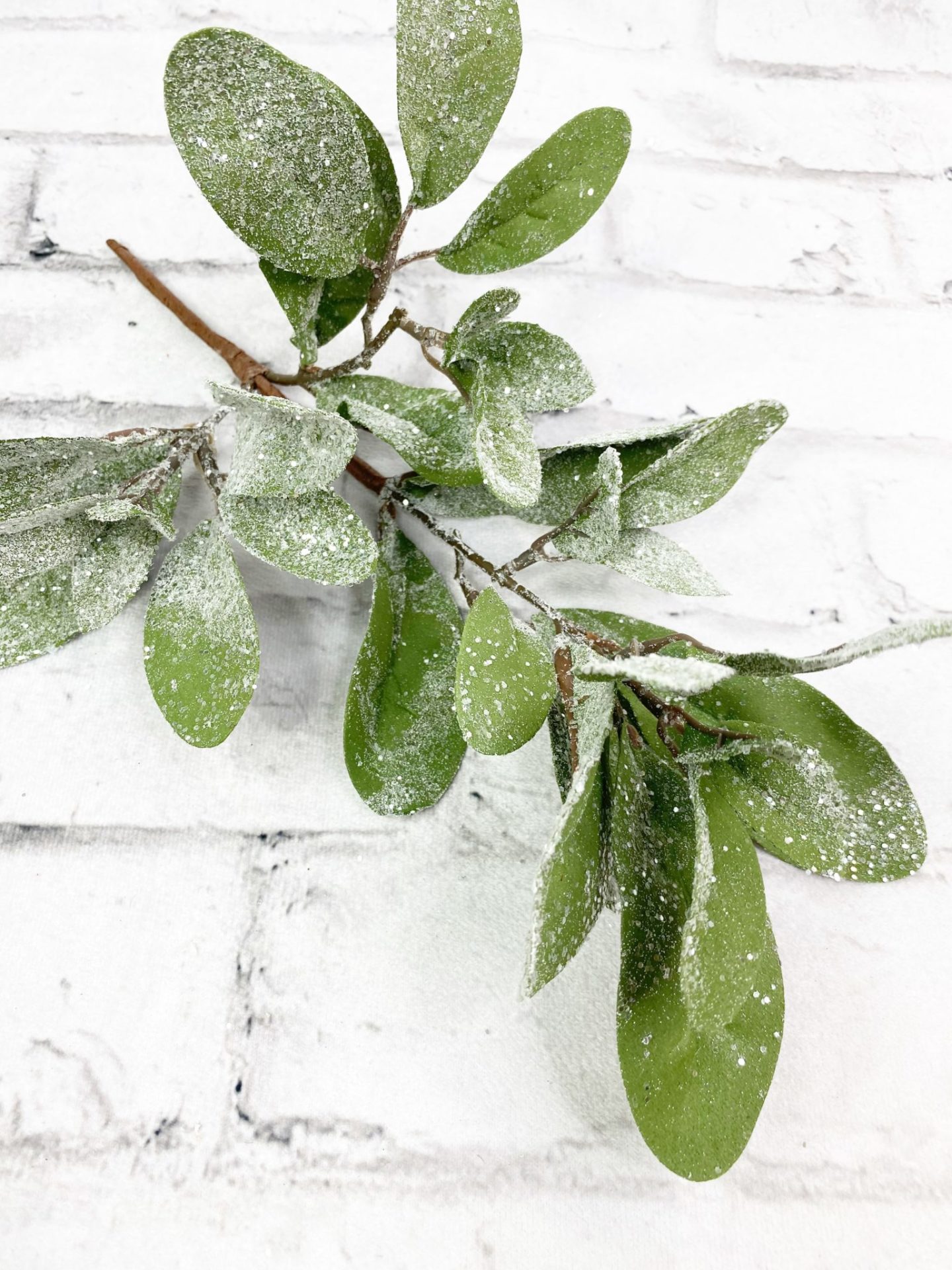 Pink glitter leaf pick main image 1