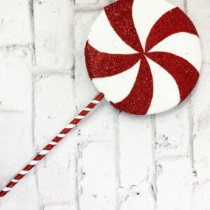 28in Red White Glitter Lollipop Pick 62080 (6)