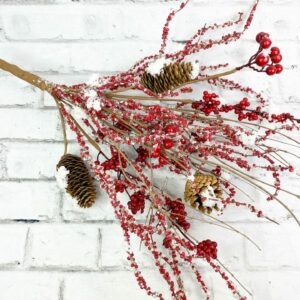 25in Icycle Berry Pine Cone Stem 61848 (3)
