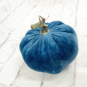 5.5inx5in Small Blue Velvet Pumpkin 56567BL (6)