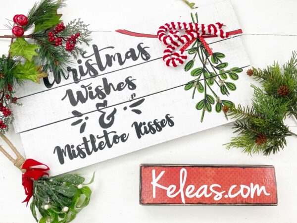 mistletoe door hanger