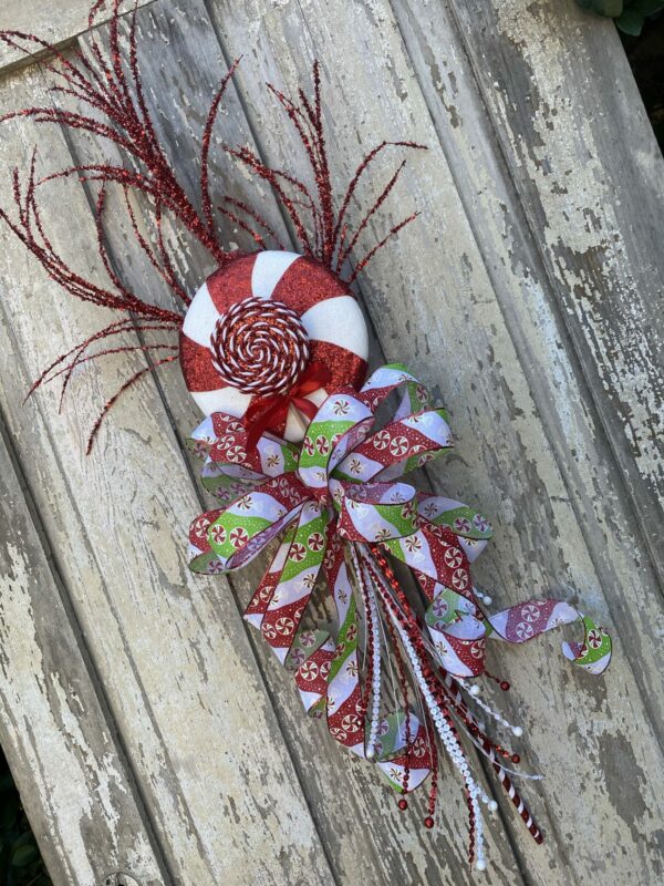Candy Cane Door Hanger Tree Topper Kit Kelea's Florals
