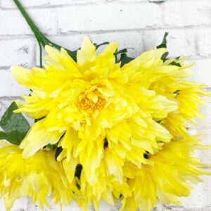 21in 7 head Yellow Dahlia Bush 30570YW (1)