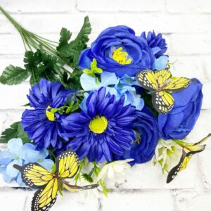 21in Blue Yellow Hydr Gerber Butterfly Bush 62686BLYW (9)
