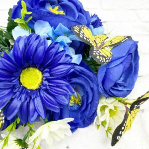 21in Blue Yellow Hydr Gerber Butterfly Bush 62686BLYW (6)