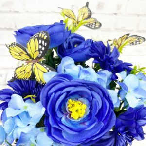 21in Blue Yellow Hydr Gerber Butterfly Bush 62686BLYW (4)