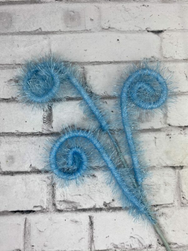 Blue Frizzy Curly Stem