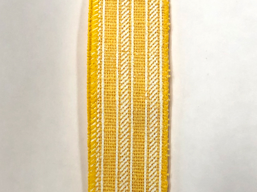 1.5_ Dark Yellow Faux Burlap Braid Stripes Ribbon on a 10 Yard Roll kkj41130-09-02_1.5x10YD