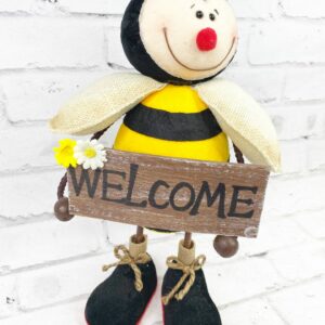 13in Standing Bee Welcome Sign