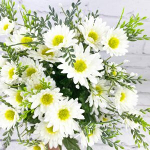 14in White Daisy Bush