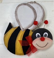 Yellow Wooden Bee Small