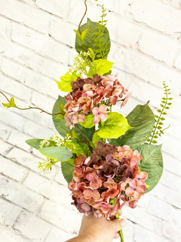 Hydrangea Spray Mauve & Beige kkgb81726-MVBG