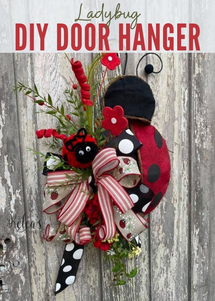 DIY Ladybug Door Hanger - Kelea's Florals