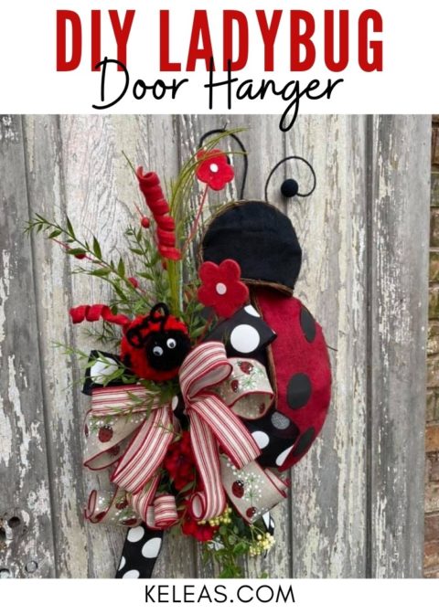 DIY Ladybug Door Hanger - Kelea's Florals