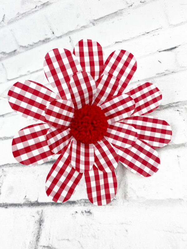 Red and White Gingham Sunflower Kelea's Florals