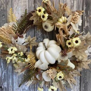 White Pumpkin Garland Wreath Supply Lists
