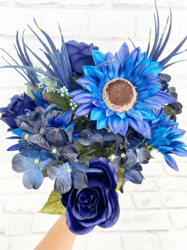 Blue Sunflower Rose Hydrangeas Bush