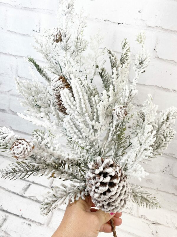 28in Flocked Pine Stem